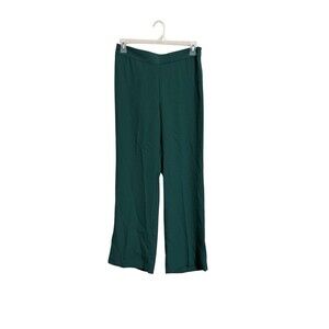 Ann Taylor Dress Pants Size 8 Petite Dark Green New Wide Leg